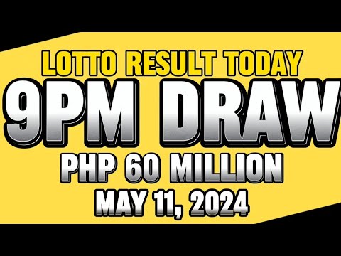 LOTTO 9PM DRAW RESULT TODAY MAY 11, 2024 #lottoresulttoday #pcsolottoresults #stl