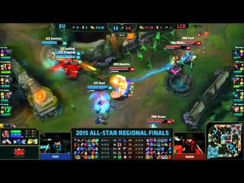 KOREA vs EUROPE Highlights – LCK vs EU LCS Game 2 – LoL All-Star Event 2015 – Day 3 LA FINAL