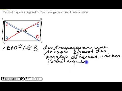 comment trouver diagonale d'un rectangle