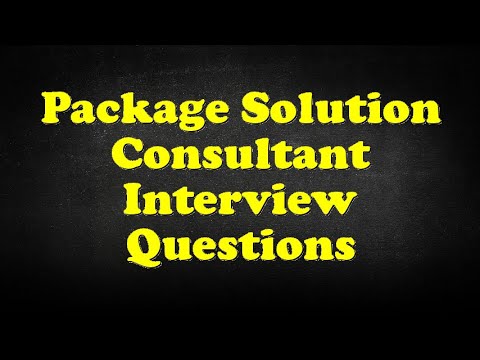 Package Solution Consultant Interview Questions