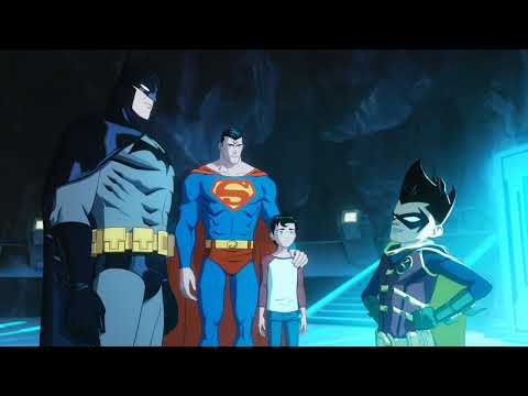 Jonathan meets Batman and Robin - Batman and Superman Battle of the Super Sons Clips
