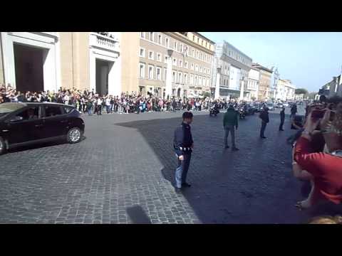 The Queen's Motorcade in Vatican City