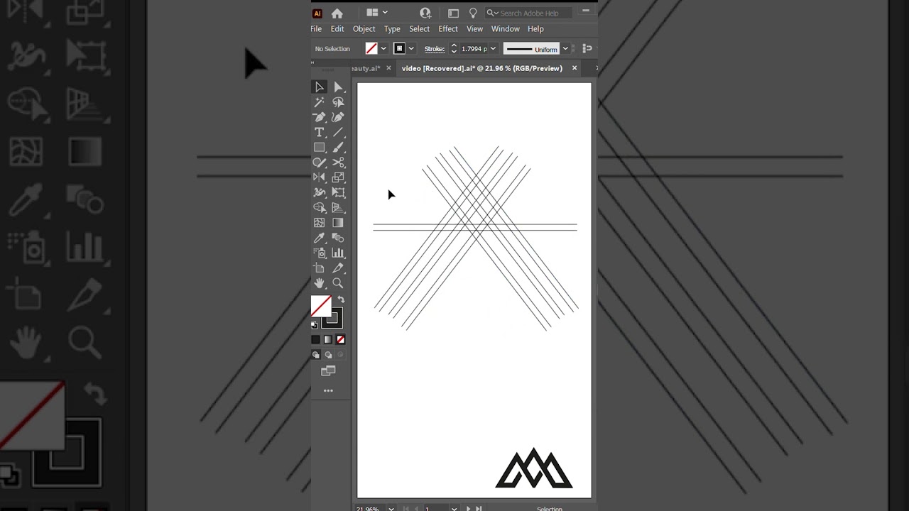 M Letter Logo Illustrator Tutorial -#logodesign #logodesigner #logodesigns  #LetterLogo #monogram