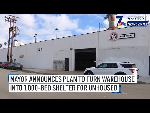 Thurs. April 4 | San Diego mayor unveils plan for 1,000-bed mega-shelter for homeless | NBC 7
