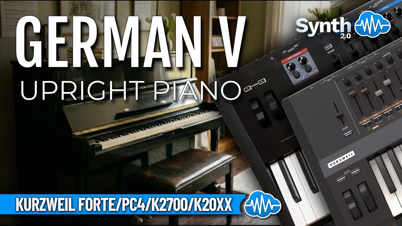 KCS009 - German V Upright Piano - Kurzweil PC4 / SE - Video Preview 1