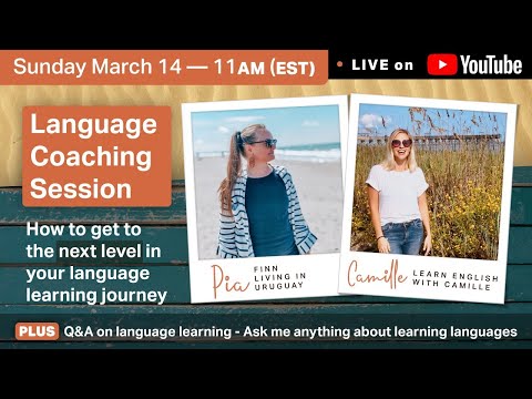 LIVE! Language Coaching Session with Finn Pia 🇫🇮 - Learn English with Camille