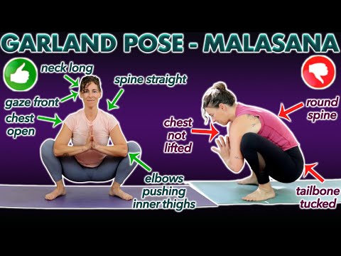 Malasana Pose  - Garland Pose (Yoga Poses Easy)