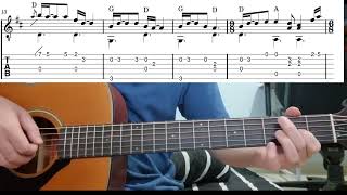 Something So Feminine As A Mandolin - Easy Fingerstyle Guitar Playthrough Tutorial Lesson With Tabs