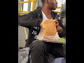 Video of Young Man Eating Inside BRT BUS despite Passengers Staring at Him!!!