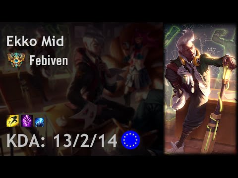 Ekko Mid vs Ryze - Febiven - EUW Challenger Patch 6.18