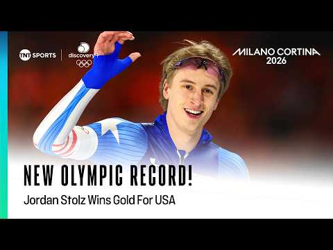 Jordan Stolz breaks the OLYMPIC RECORD & wins gold! 🥇 | Winter Olympics 2026