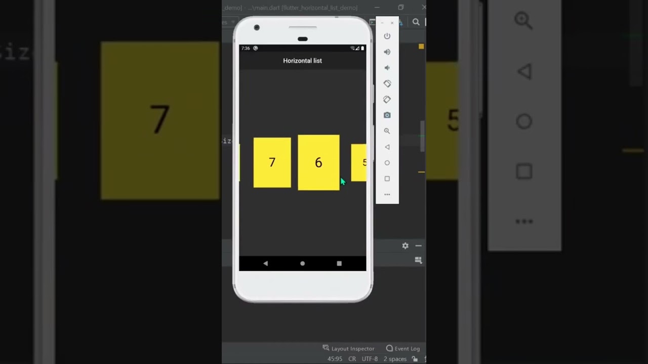 Horizontal Scroll List in Flutter #shorts #flutter