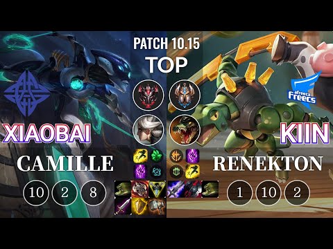 ES Xiaobai Camille vs AF Kiin Renekton Top - KR Patch 10.15