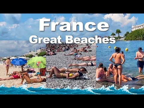 4k VIDEO BEACH walk in FRANCE vacation beaches TRAVEL vlog
