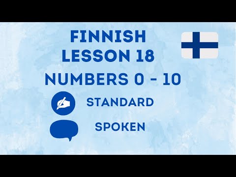 Finnish Lesson 18: Numbers 0 - 10 / Numerot 0 - 10