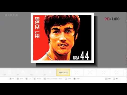 Bruce Lee - Postage Stamp Campaign - Time Lapse Painting - Forza Motorsport 3