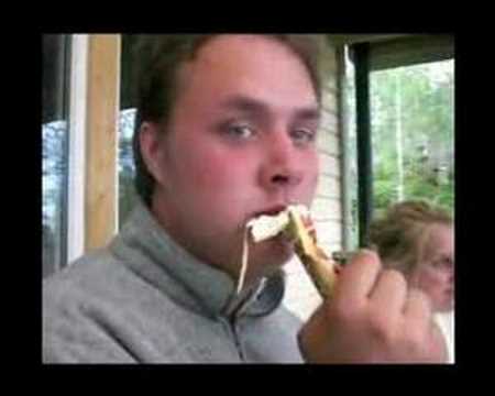 Spela flöjt på en toblerone