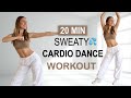 20 MIN SWEATY CARDIO DANCE Workout  All Standing High Intensity All Levels Full Body Fat Burn