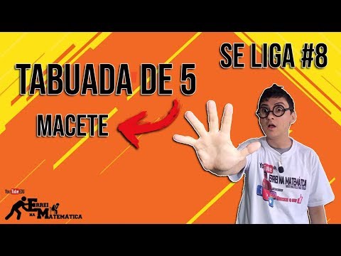 Tabuada de 5  (MACETE da multiplicação) - SE LIGA #8
