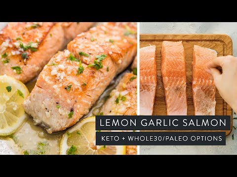 LEMON GARLIC SALMON » keto/whole30 and in 25 minutes