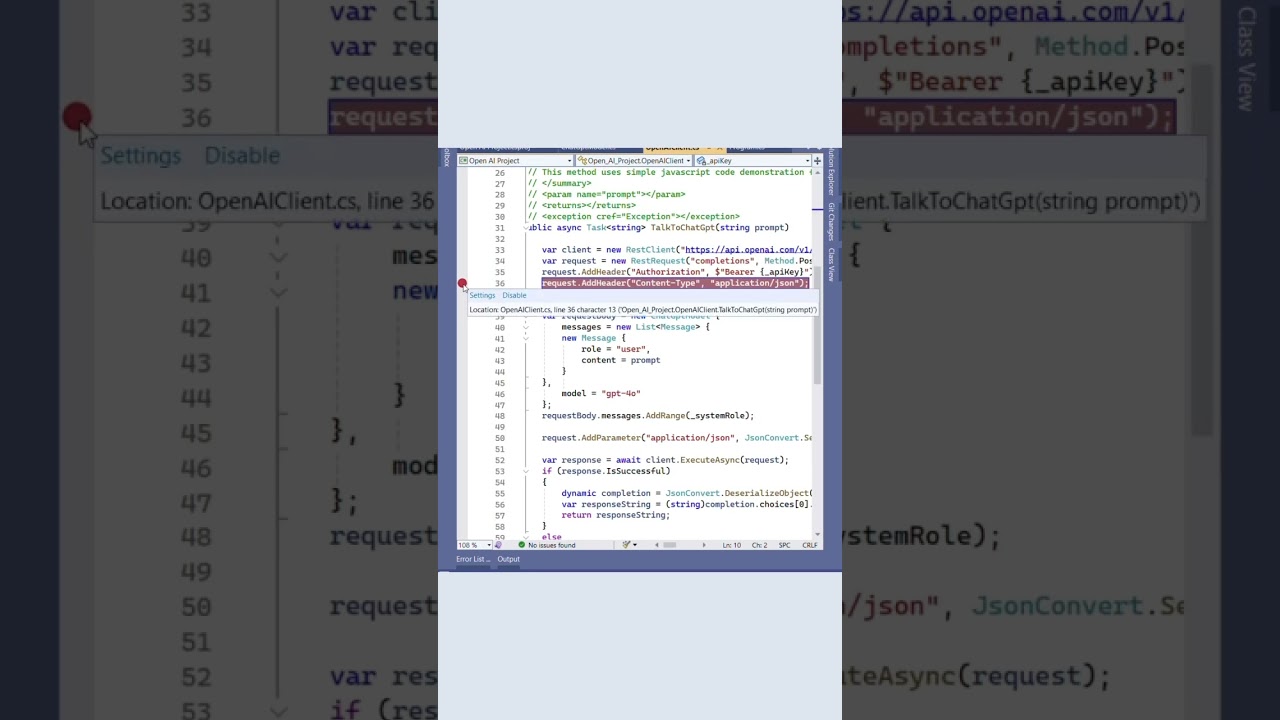 Create chatGpt application using c# .net   Github: https://github.com/ChatGpt-Chat-Bot #chatGpt