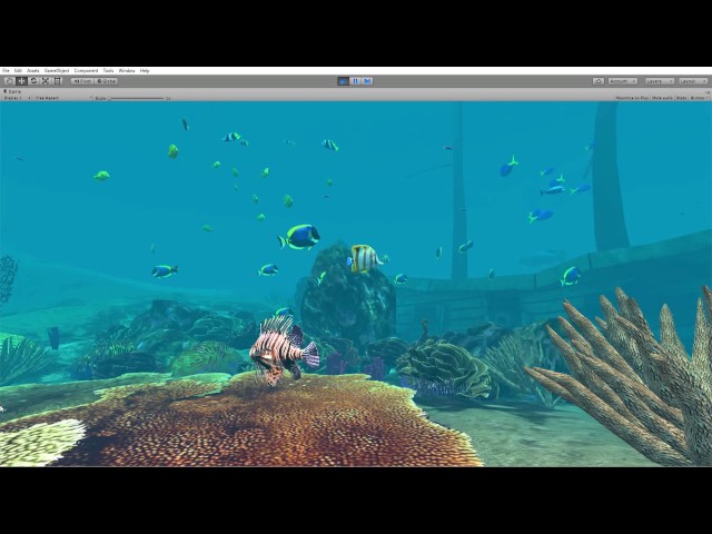 Tropical Fish Scene in Unity Editor