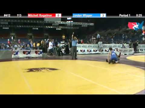 Fargo 2012 113 Round 2: Mitchell Rogaliner (Michigan) vs. Jordan Wigger (South Carolina)