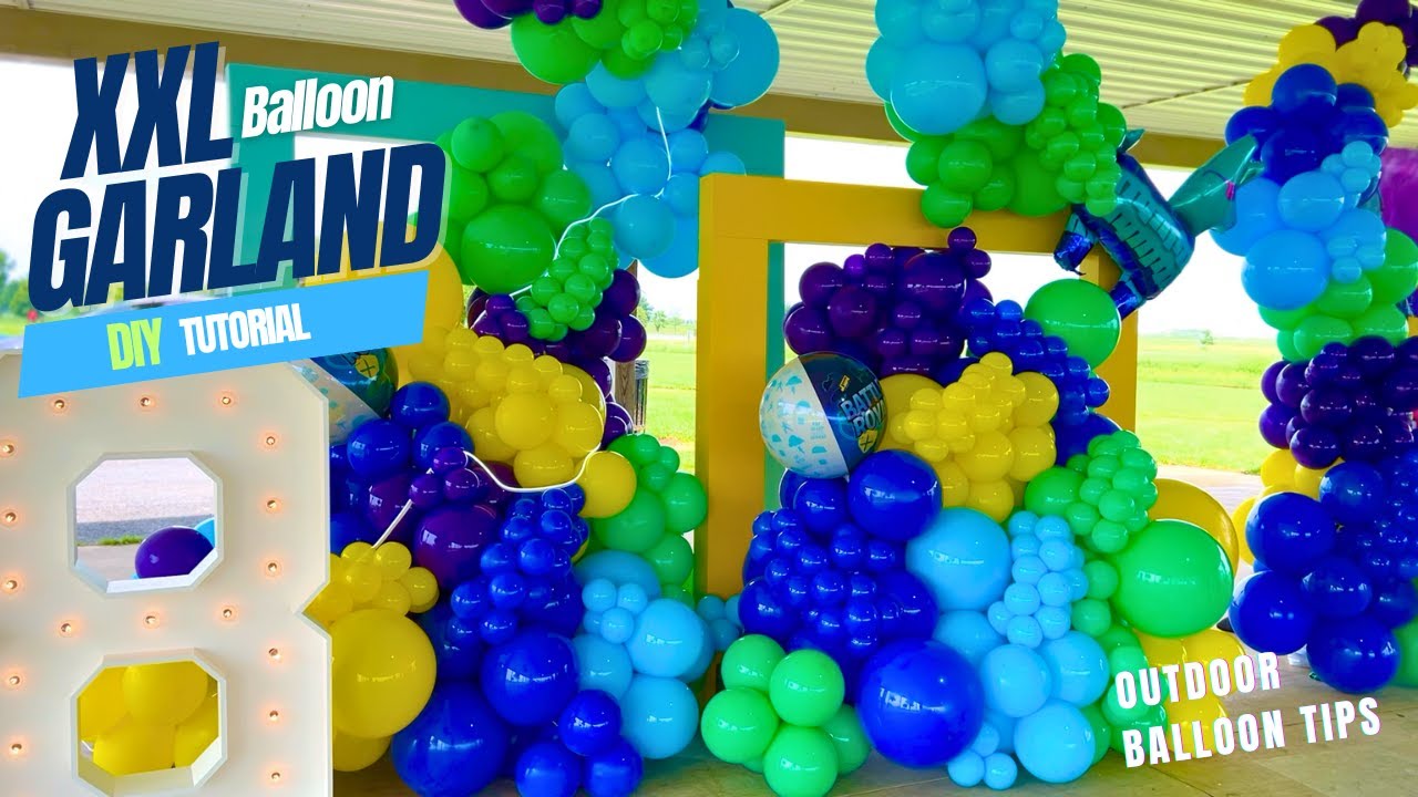 Extra Big Balloon Garland Set Up - Keep Outdoor Balloons Shiny