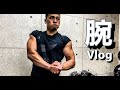 【筋トレ】とある日の、減量中腕トレ【Vlog】