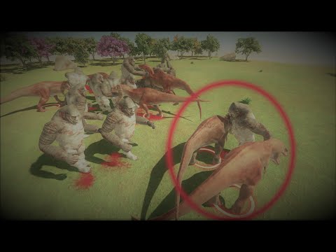 10 Goro The Giant vs 10 T-Rex | Animal Revolt Battle Simulator |