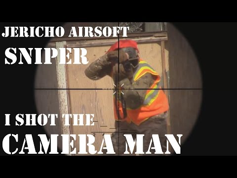 Jericho Airsoft Sniper Gameplay: I SHOT THE CAMERA MAN!