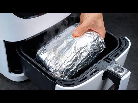 I wrapped everything in foil in the air fryer… and this happened