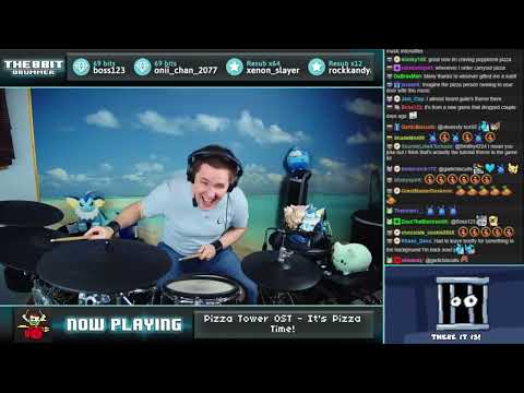 It's Pizza Time With Lyrics On Drums