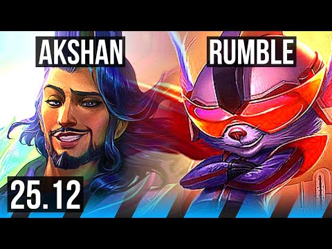 AKSHAN vs RUMBLE (MID) | 50k DMG, 23/5/11, Godlike | EUW Master | 25.12