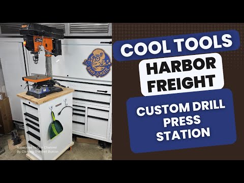 Cool Tools: Customized US General Harbor Freight End Cabinet Drill Press Stand For Your Shop