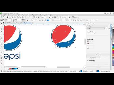 How to design Pepsi Logo in corel draw 2020 in Urdu