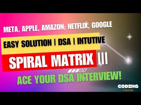 Spiral Matrix III | Solution - With Visualization & Intuitive Code | LeetCode | Mastering DSA