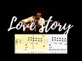 Love story note and tab for guitar