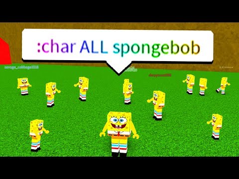 Making Everybody Spongebob With Admin Commands Roblox - 