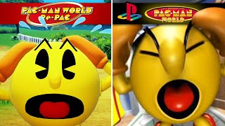 Pac-Man World Re-Pac Head-to-Head Graphics Comparison (PS1 vs Remake)