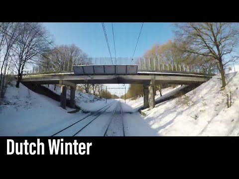 Train Cab Ride NL / Snow / Arnhem CS – Ede-Wageningen – Utrecht CS / VIRM Intercity / Dec 2017