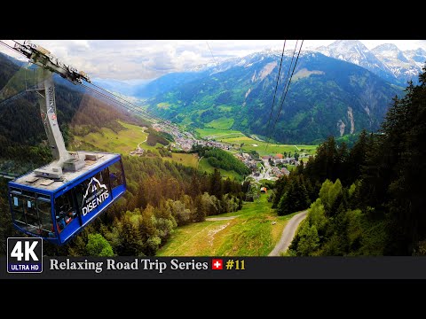 Relaxing Road Trip Series in Switzerland 🇨🇭 Ep#11 - Epic Drive From Oberalp Pass To Disentis Grisons