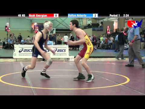 Noah Georgian vs. Dalton Roberts at 2013 ASICS FILA Cadet Nationals - GR