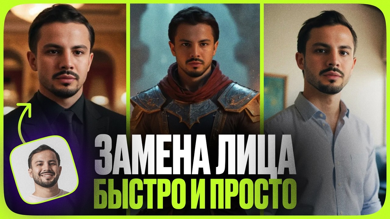 Быстрая ЗАМЕНА ЛИЦА на фото через НЕЙРОСЕТЬ / ТОП 3 БЕСПЛАТНЫХ способа