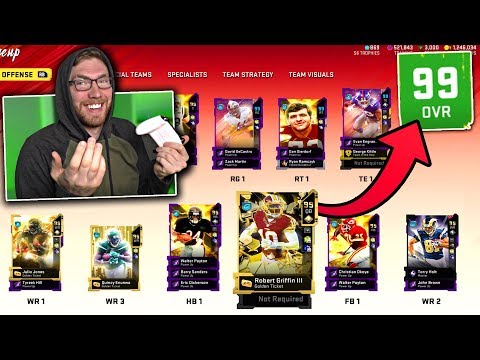 BEST 99 Overall MUT Squad Builder -- Madden 20 Ultimate Team Gameplay