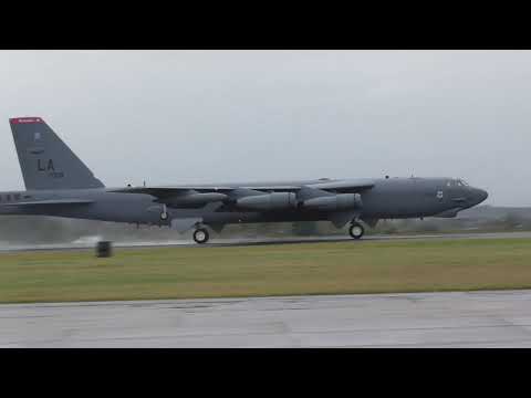 3x B-52 Depart RAF Fairford