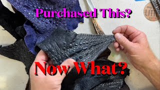 How To Use Exotic Leather / Make A Exotic Leather Knife Sheath #leathercraft #knifesheath