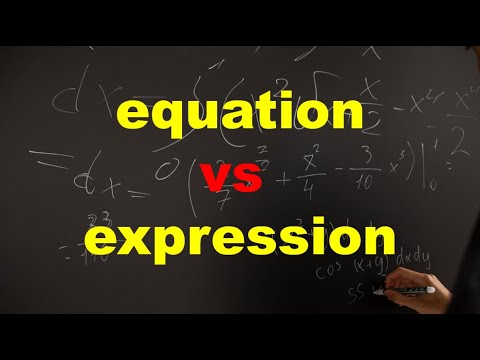 What’s the difference between equation and expression?