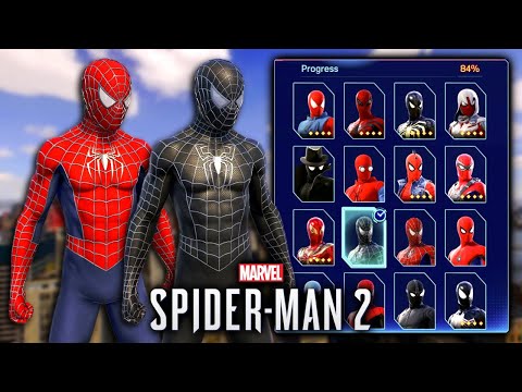 HOW TO UNLOCK TOBEY MAGUIRE BLACK SUIT & WEBBED SUITS in Spider Man 2 PS5