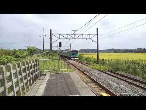 La serie E231 llega a la estación Shimousa Matsuzaki